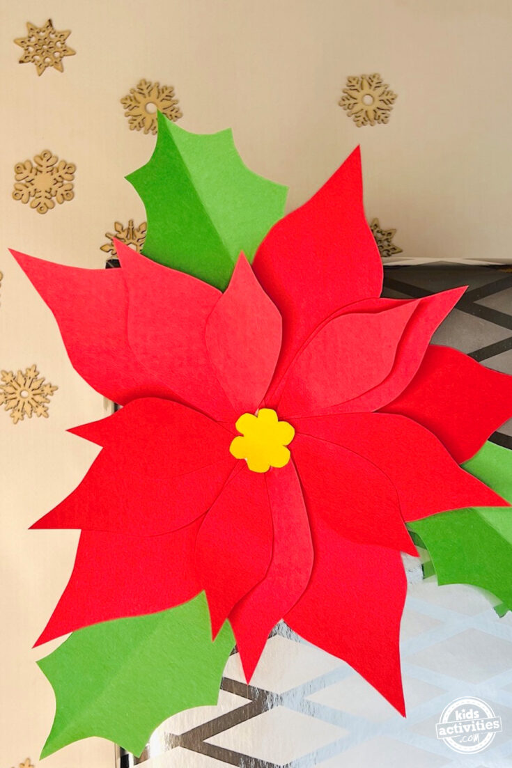 Fabriquer un bricolage de Noël - artisanat de poinsettia - Blog d'activités pour enfants - étape 3
