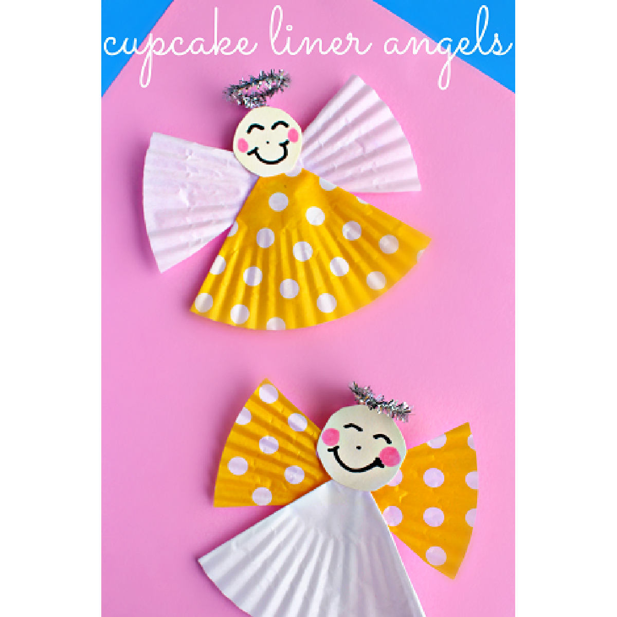doublures de cupcakes de Noël - anges avec des ailes - blog d'activités pour enfants