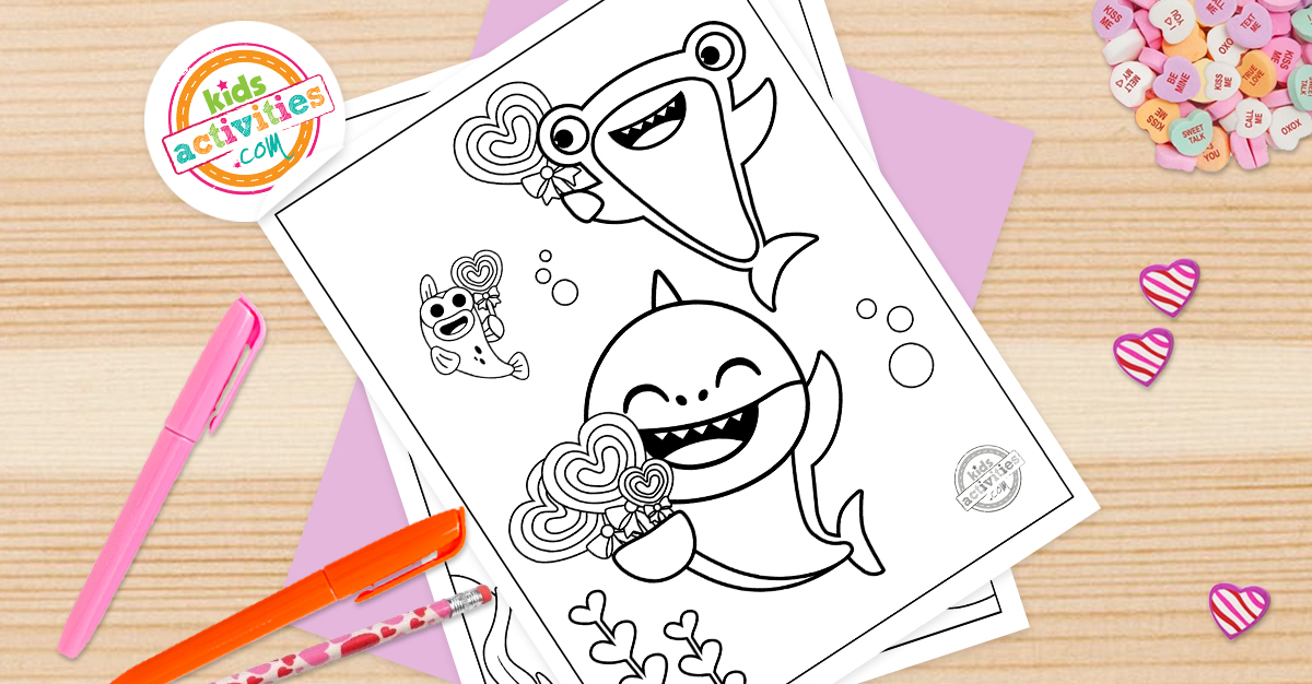 Coloriages gratuits de bébé requin