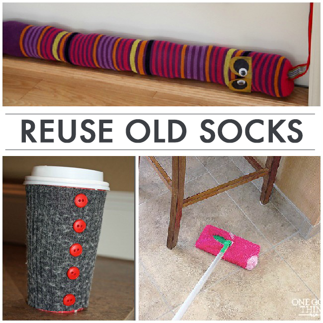 10 façons de réutiliser de vieilles chaussettes : butée de porte, tasse à café confortable et tête de vadrouille swiffer