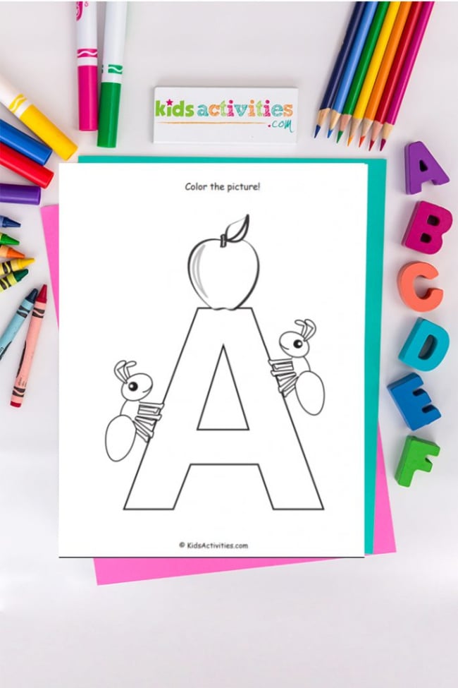 coloriages lettre a