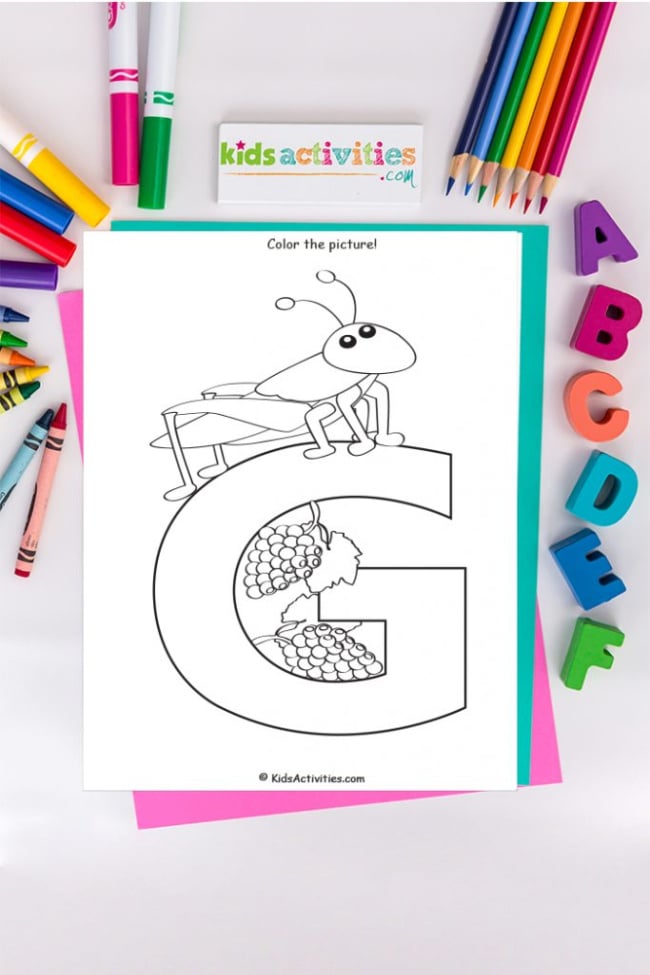 Coloriage lettre G