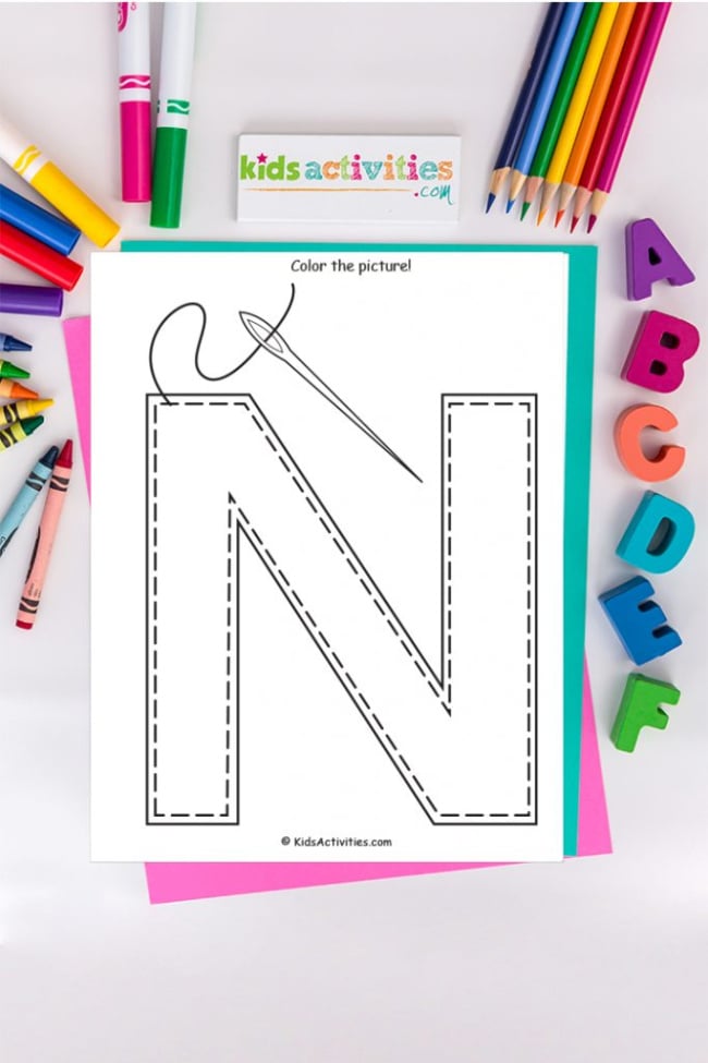 coloriages lettre n