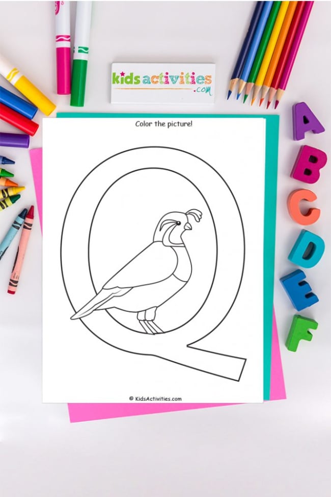 coloriages de la lettre q