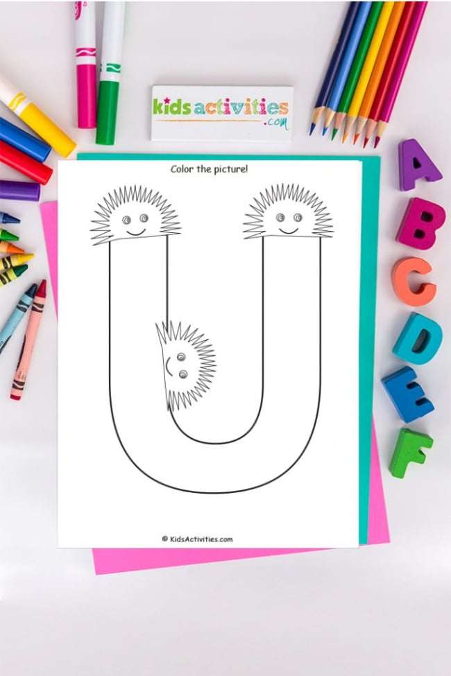 Coloriage lettre u
