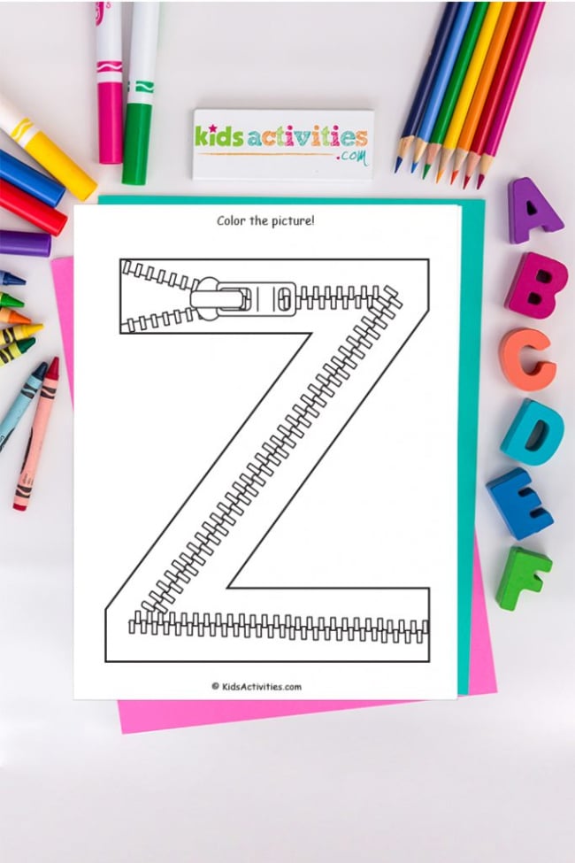 coloriage lettre z