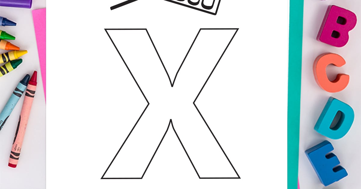 Coloriage Lettre X: Coloriage Alphabet Gratuit