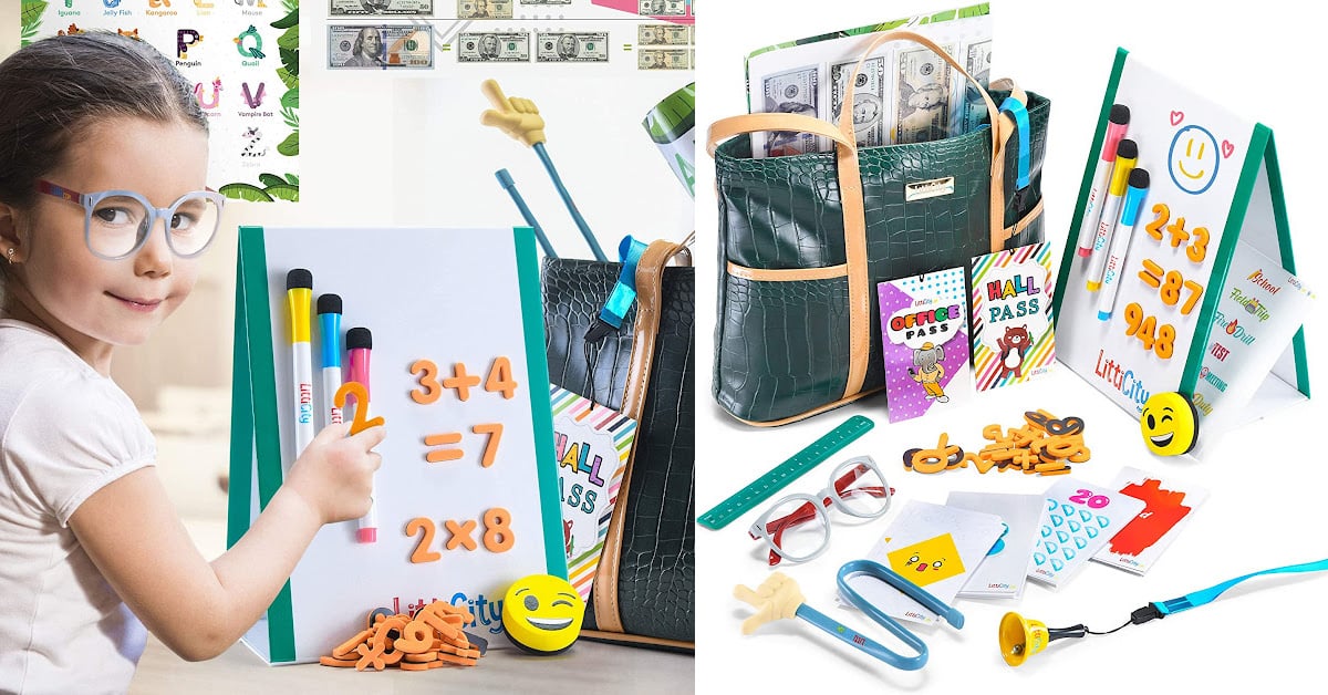 Cet ensemble de jeu pour enseignants est le moyen le plus mignon de permettre à vos enfants de faire semblant d'être leur professeur préféré