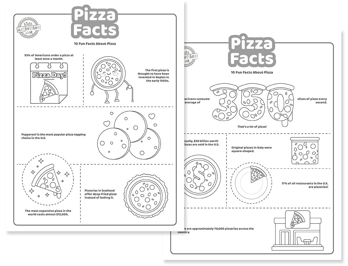 Faits sur la pizza pour les enfants que vous pouvez imprimer !