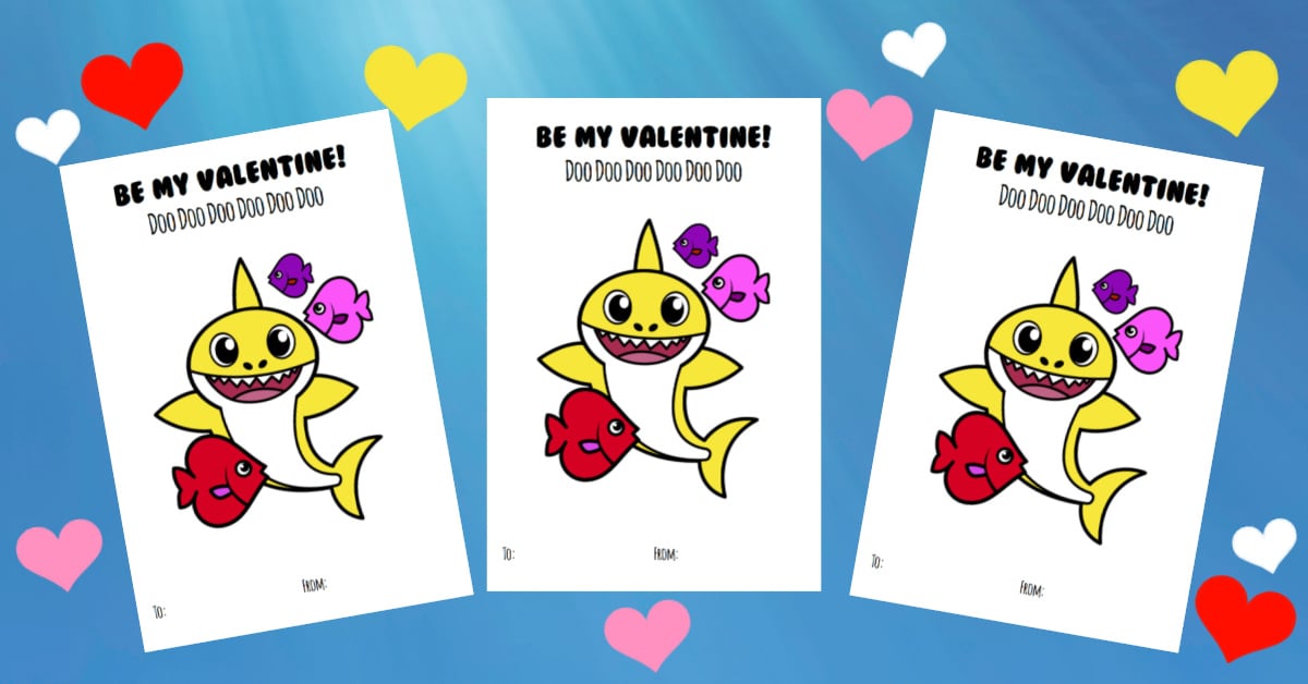 Bébé requin imprimable gratuitement pour la Saint-Valentin
