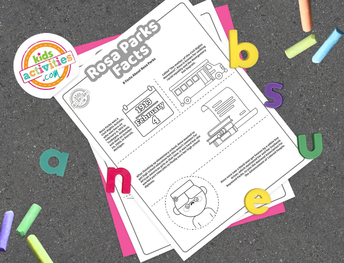 Faits imprimables sur Rosa Parks pour les enfants
