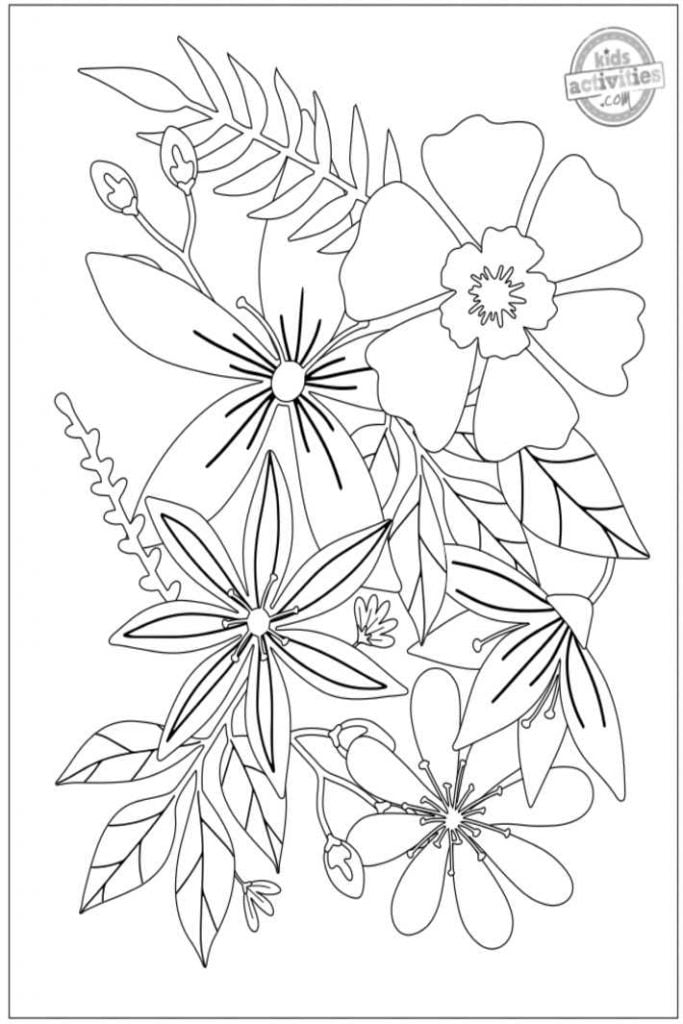 Coloriages De Fleurs Pour Adultes