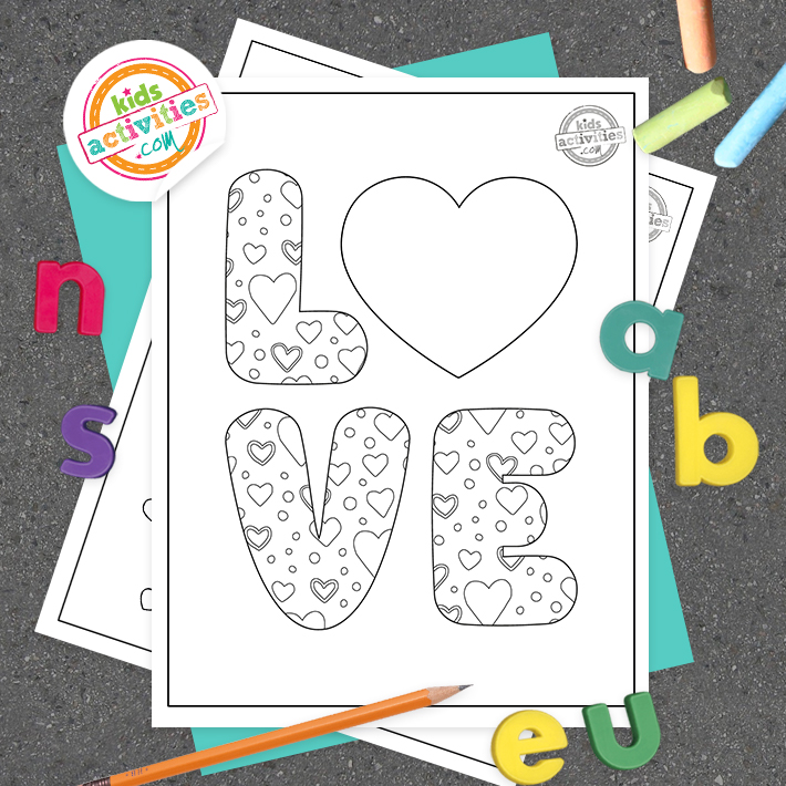 Coloriages Amour Carré