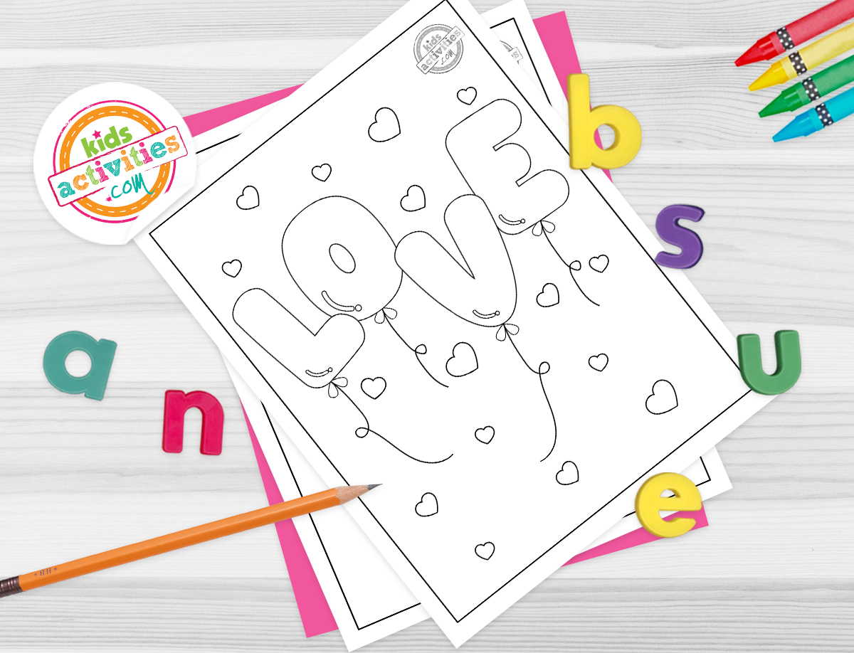 Coloriages d'amour super mignons pour les enfants