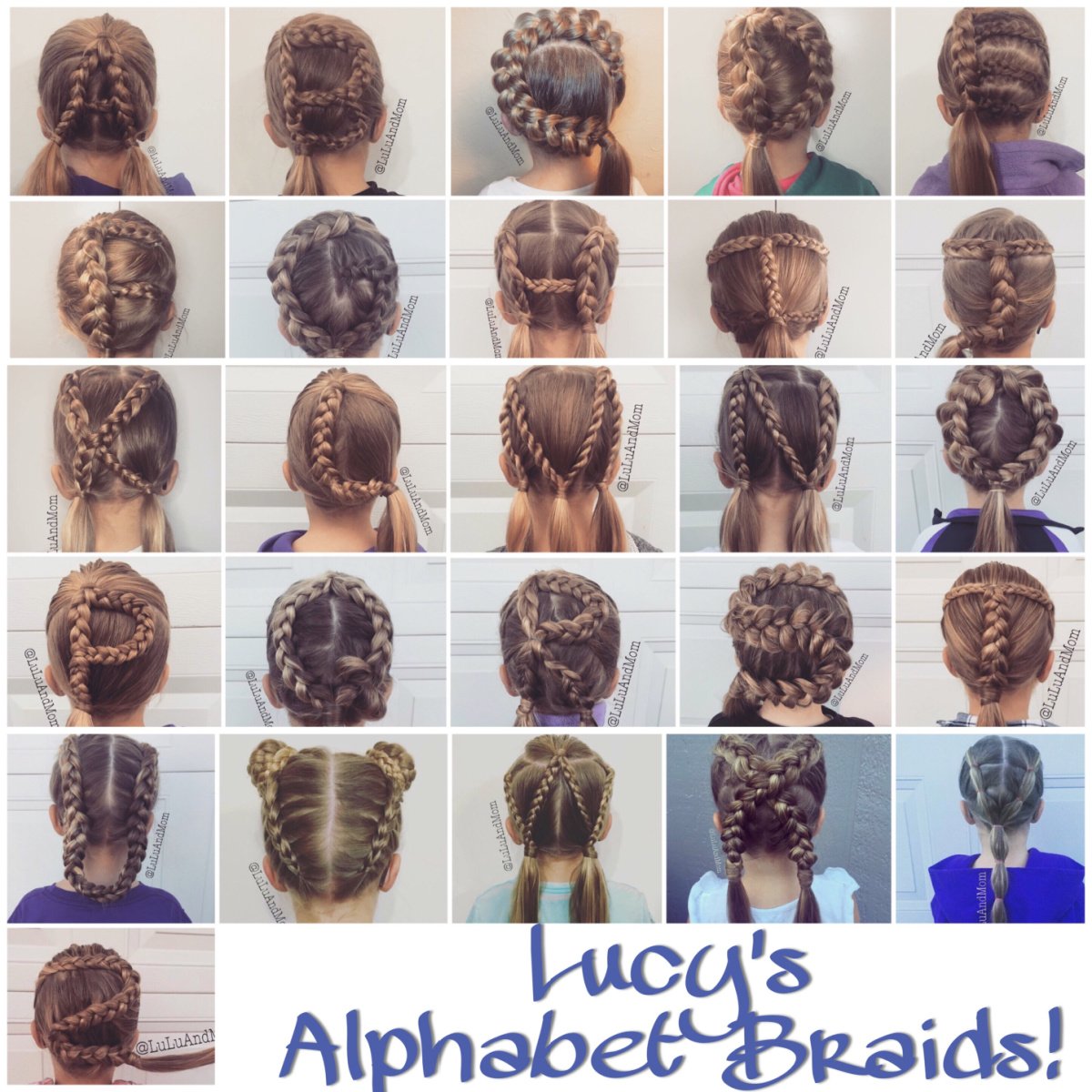 Photo du jour - tresses en forme de lettre de A à Z - blog d'activités pour enfants