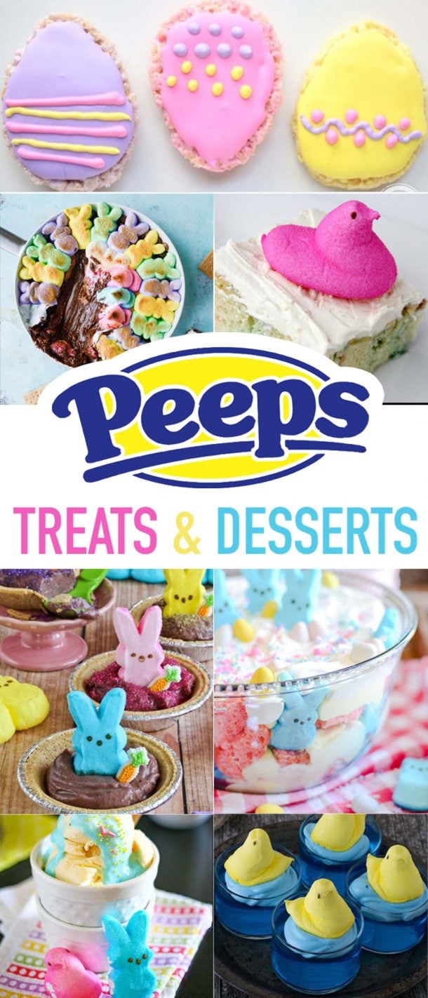 Collage de recettes et de desserts Peeps