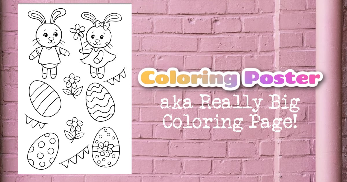 Coloriage imprimable gratuit de Pâques Poster