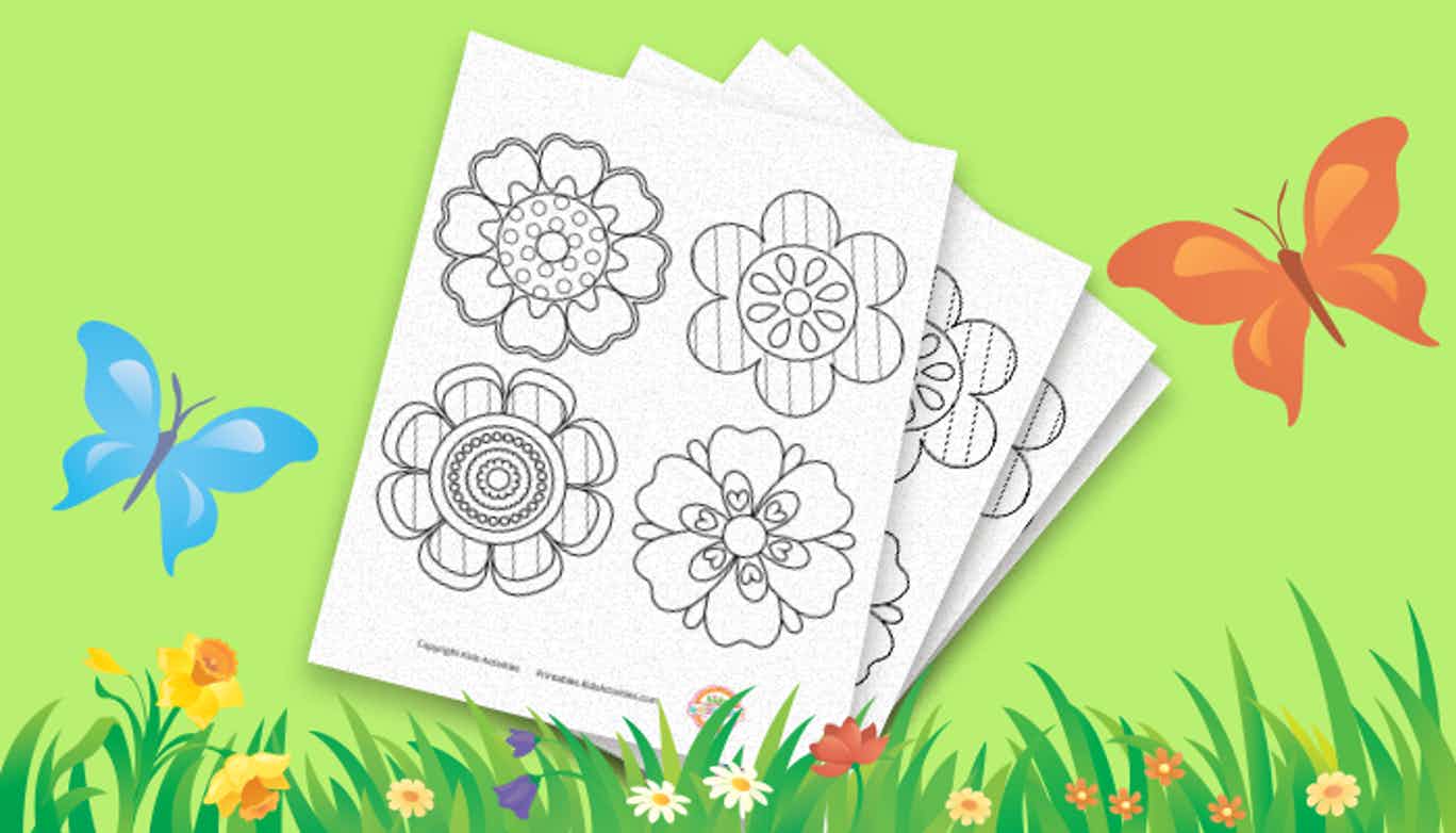 Coloriage Fleurs de Printemps : Imprimable gratuitement