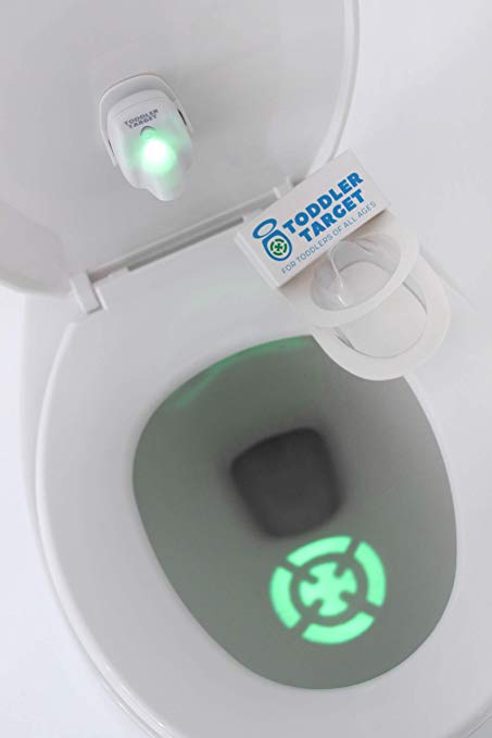Cible d'apprentissage de la propreté pour garçons - faisceau laser éclairé par le mouvement et activé par le mouvement