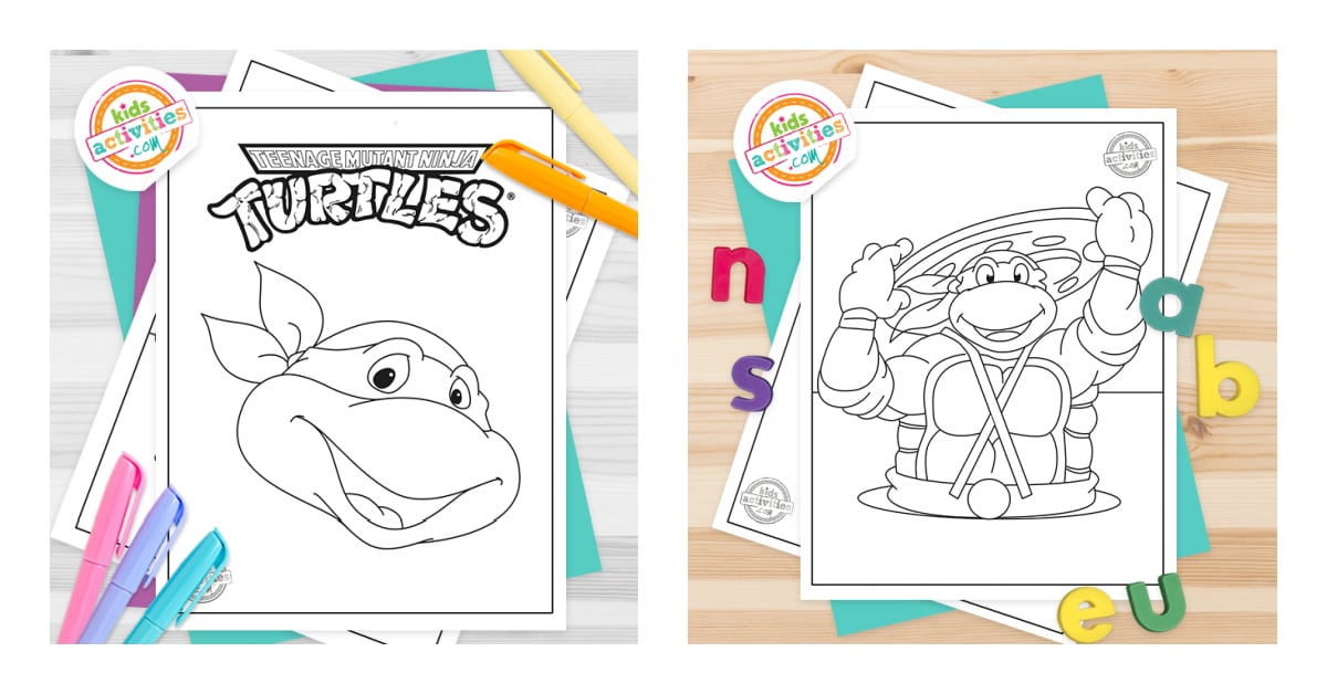 Coloriages Tortues Ninja sympas et gratuits