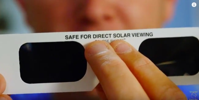 des lunettes de vision solaire qui permettent une visualisation directe en toute sécurité