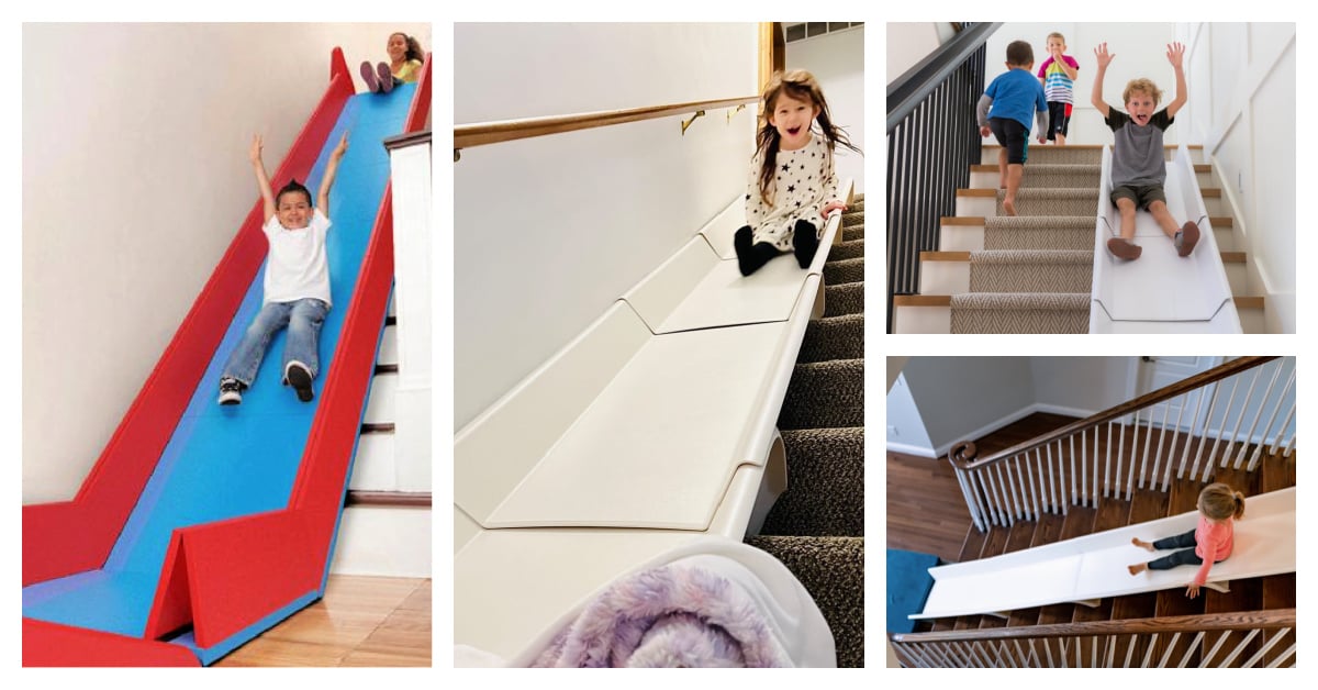 Le toboggan d'escalier original est de retour et transforme vos escaliers en toboggan géant et j'en ai besoin
