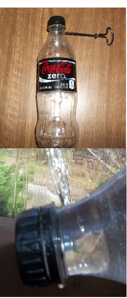 Bidet - bidet fait maison avec une bouteille de coca et de l'eau