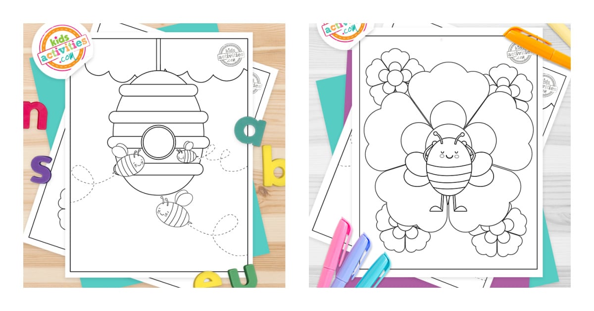 Coloriages mignons de Buzzy Bee pour les enfants