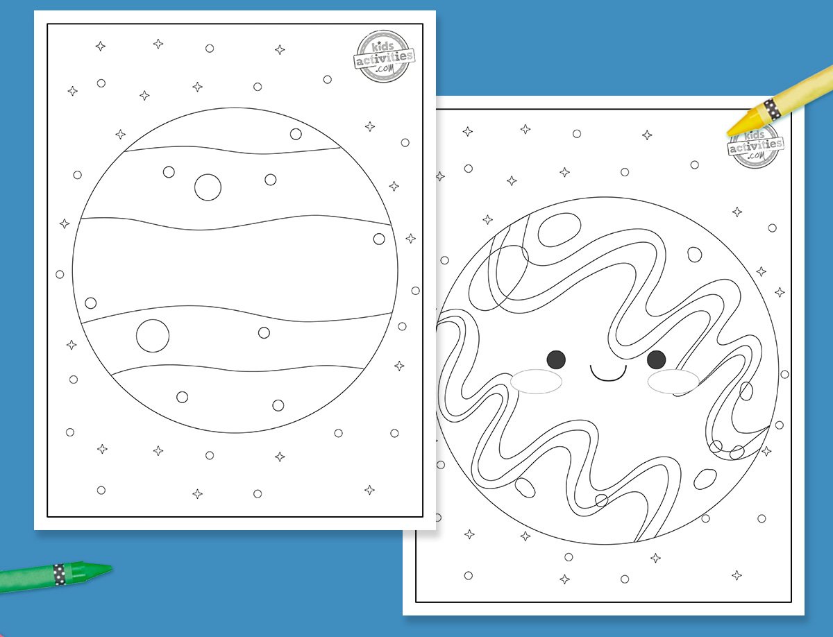 Coloriages Mercure pour les enfants qui aiment l’espace