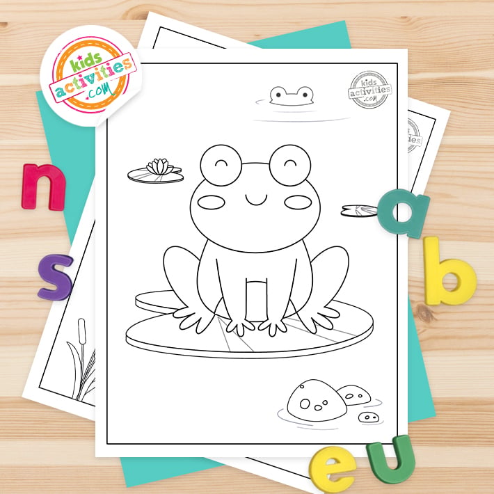 Coloriages Grenouille Carré