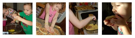 Pain perdu à la cannelle - étapes 1 à 5 - Présentation de la préparation de la recette de pain perdu à la cannelle par le blog d'activités pour enfants