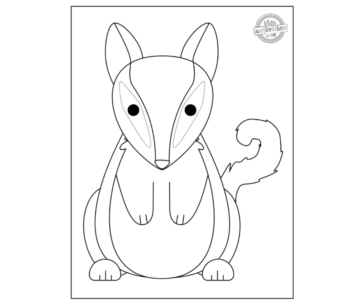 Jolie page de coloriage numbat imprimée en fichier pdf - blog d'activités pour enfants