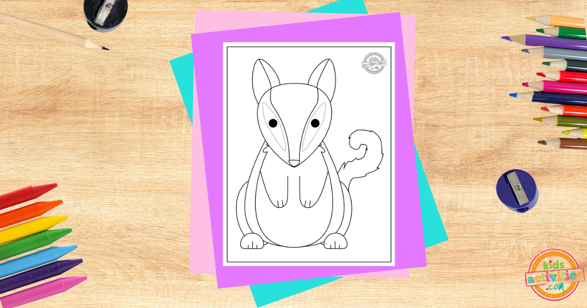 Coloriage Numbat imprimable pour les enfants