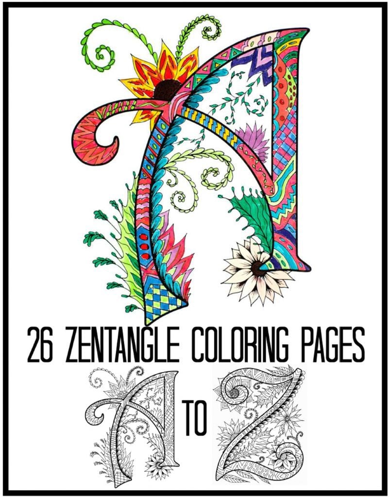 Coloriages Alphabet Zentanbles - 26