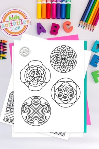 Modèles Zentangle faciles à imprimer et à colorier pour les débutants - Blog d'activités pour enfants