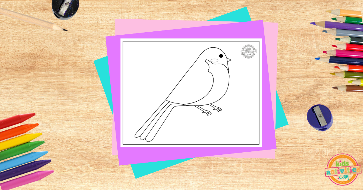 Coloriage imprimable mignon de rossignol