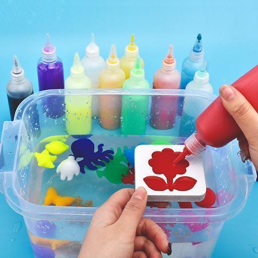 Étape 3b – Comment fabriquer des jouets aquatiques en gelée – coloriez tout le moule
