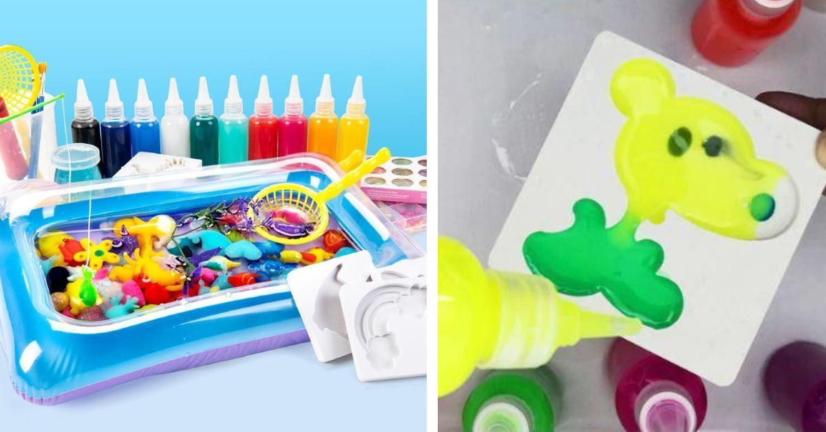 Ce kit permet aux enfants de fabriquer leurs propres jouets en gelée et vous savez que vos enfants en ont besoin
