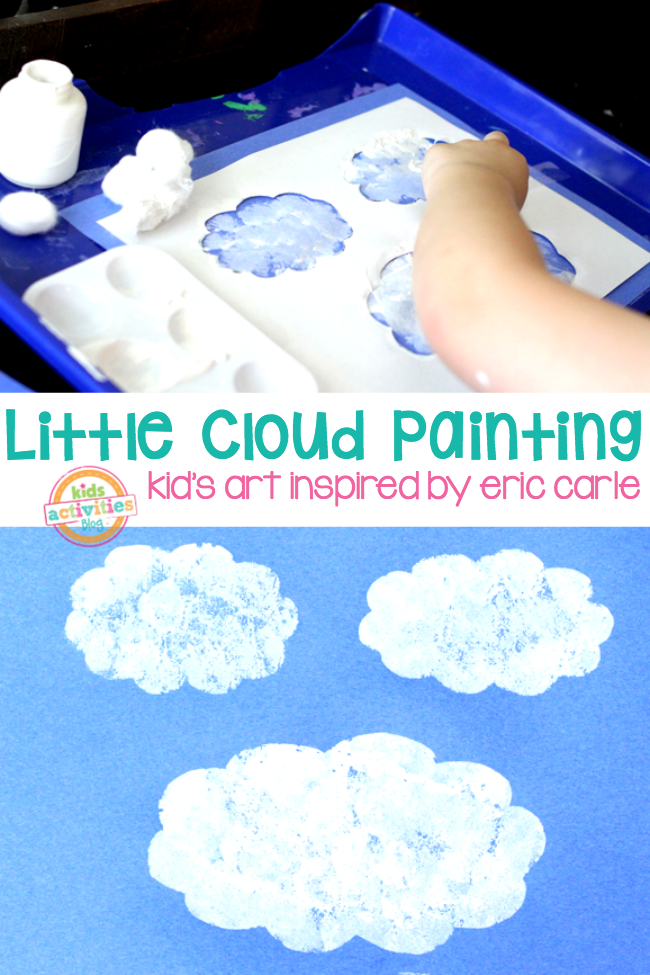 Peinture d'art petit nuage Eric Carle