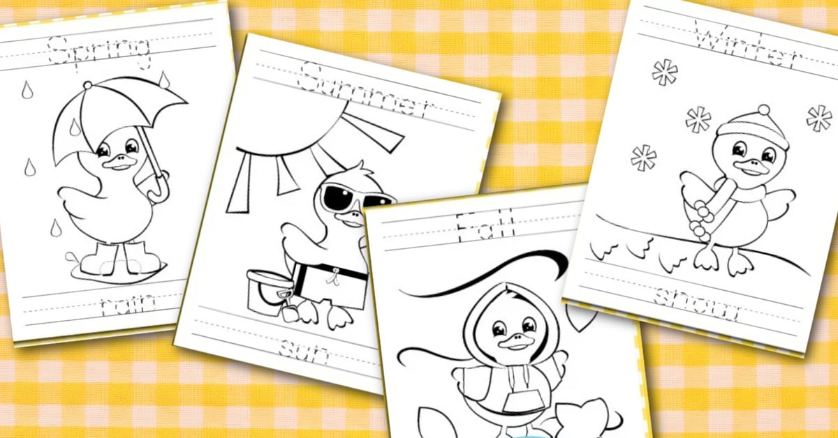 Coloriages pour les saisons et la météo préscolaires