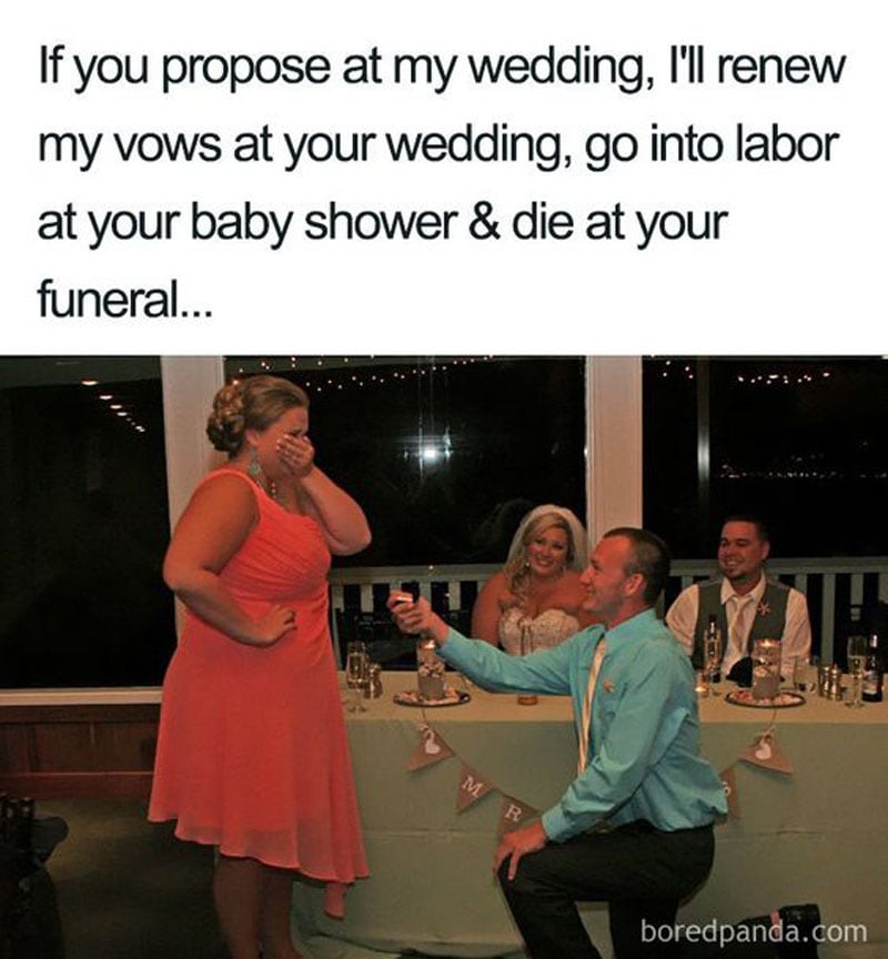 proposition lors d'un mariage