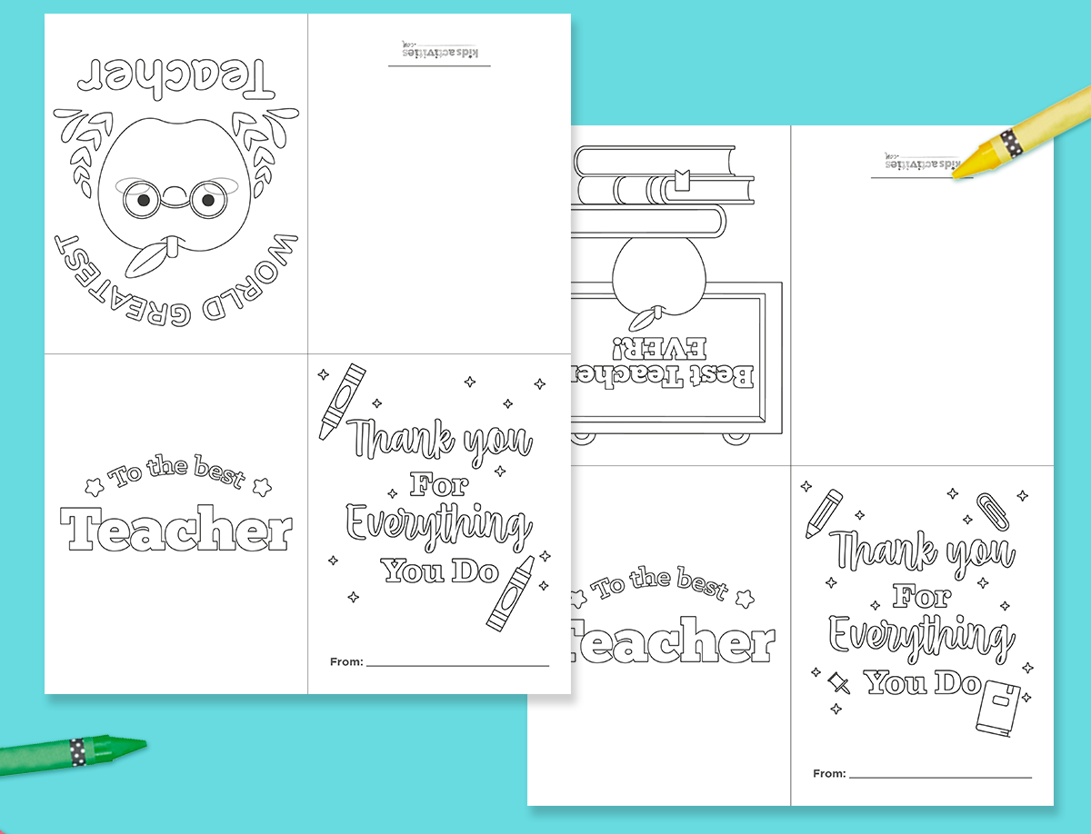 Cartes de remerciement imprimables parfaites pour les enseignants
