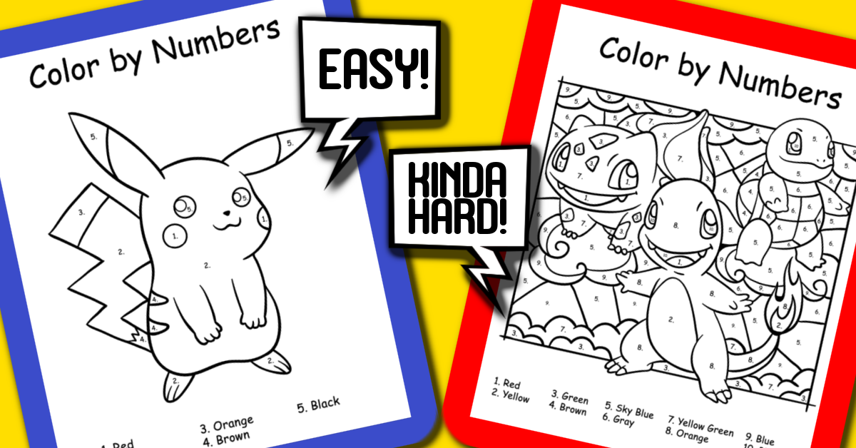 Coloriage Pokémon par numéros GRATUIT à imprimer !