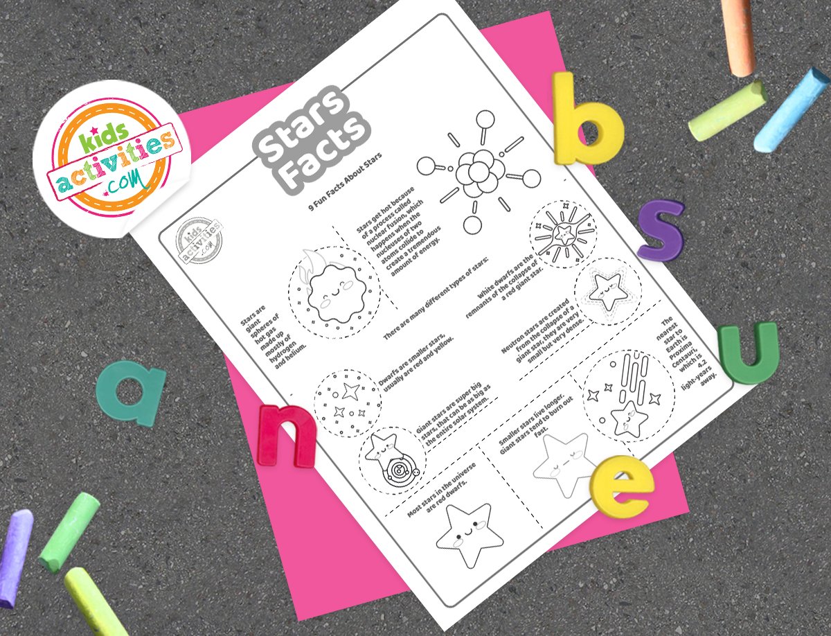 Faits amusants sur les étoiles Faits à imprimer et à apprendre pour les enfants