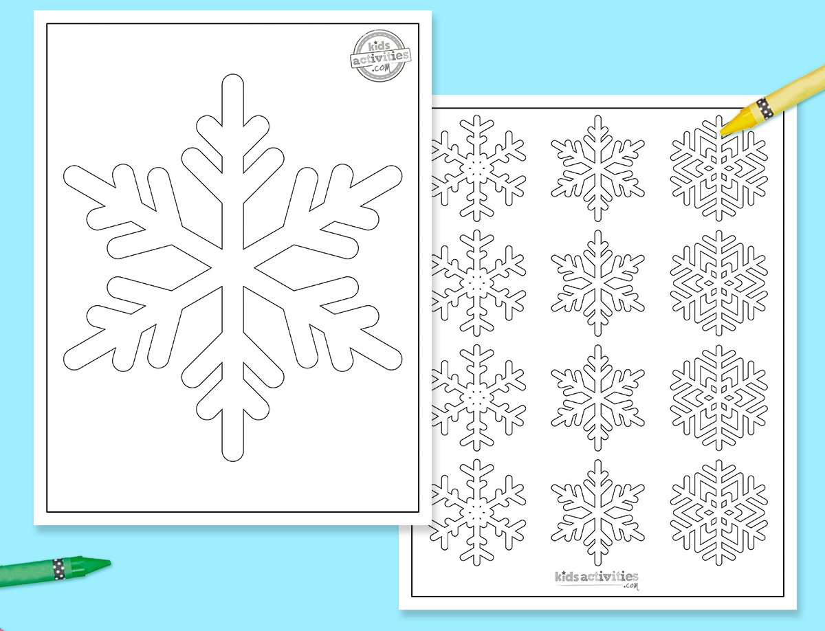 Modèle de flocon de neige pour de nombreux objets artisanaux en forme de flocon de neige !