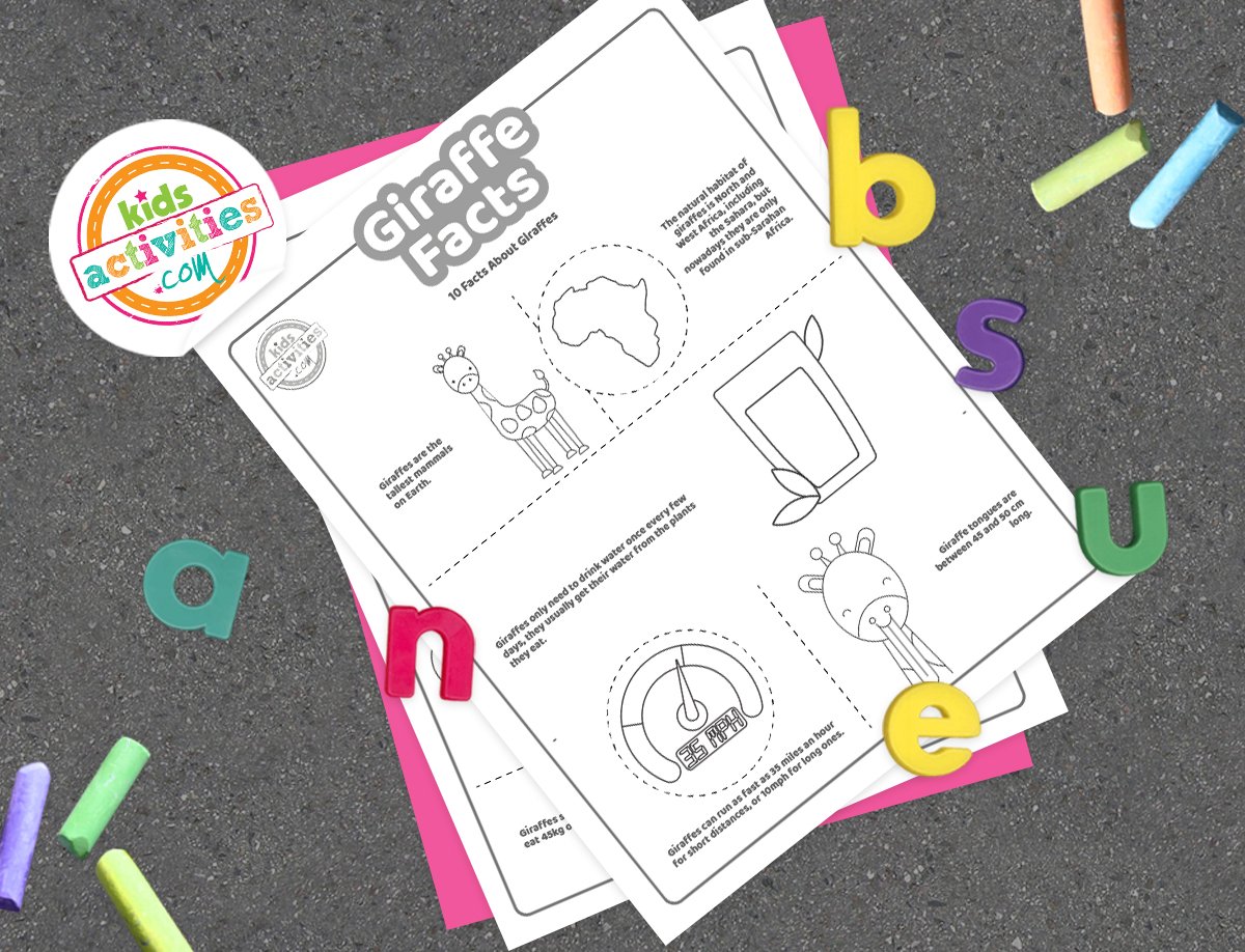 Faits amusants à imprimer sur la girafe que les enfants peuvent imprimer et apprendre