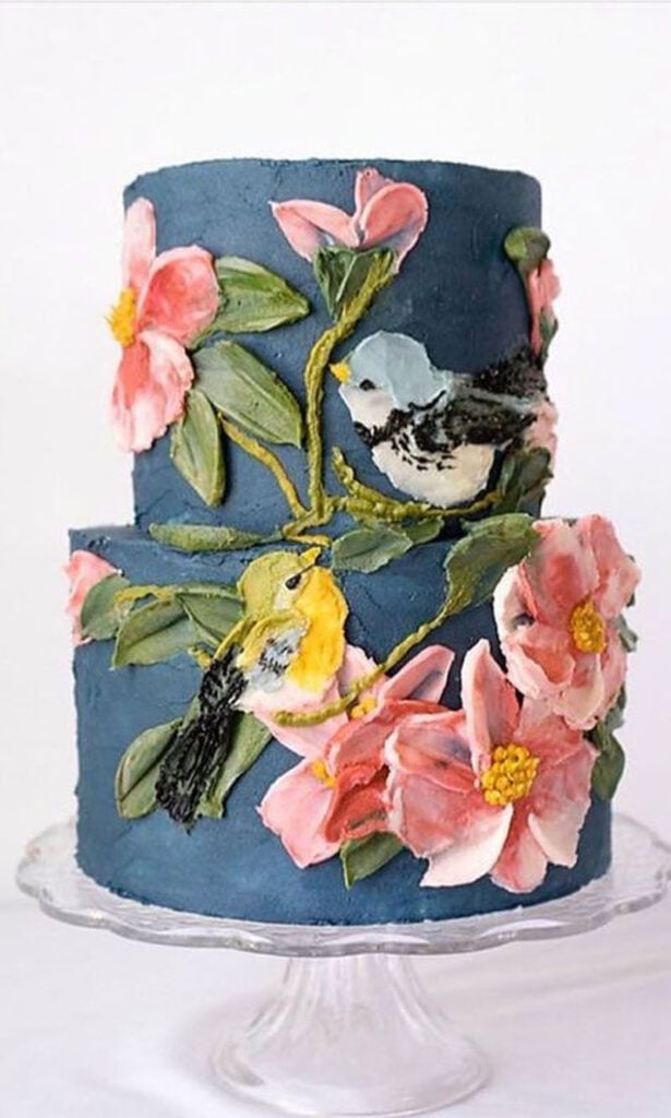 gâteau de mariage fleuri