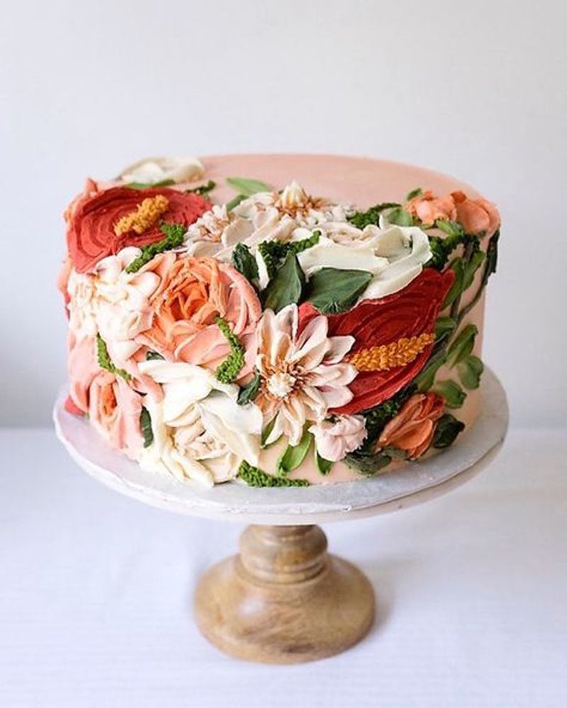 gâteau de mariage fleuri