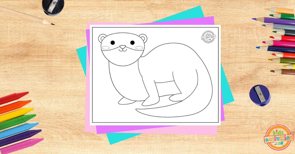 Coloriage adorable loutre géante