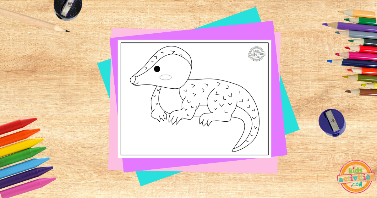 Coloriage Pangolin imprimable pour les enfants